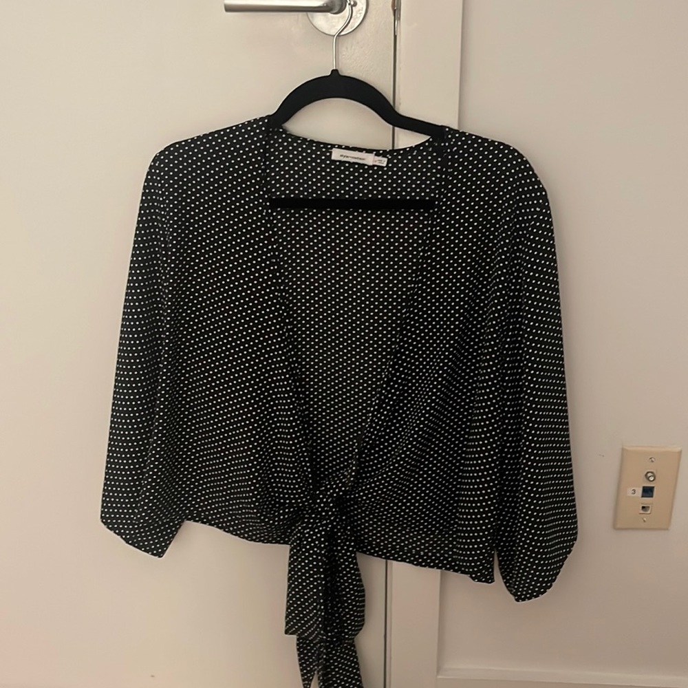 Skylar and Madison polka dot tie top